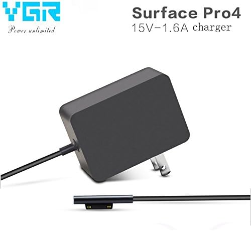 YGR 15 V 1.6A Microsoft Surface Pro 4 AC adapter Charger, Model 1735,Surface Book Intel Core i5 i7/Core M3 Tablet 12.3 Inch Tablet Wall Power Supply, 24W