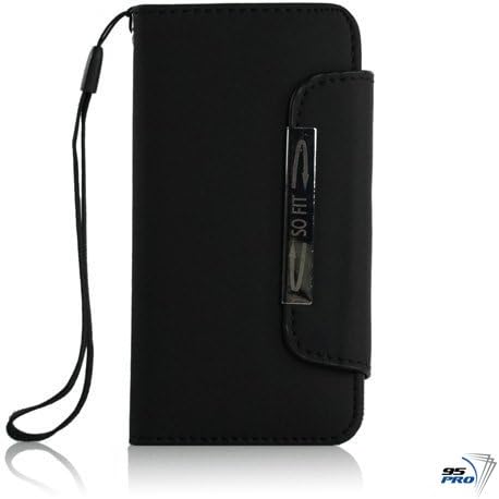 95PRO Premium PU Leather Stand Case Cover with Card Slots for Iphone 5S/5C/5 (BLACK)