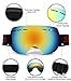 WELLVO Ski Goggle OTG Snowboard Goggle Anti-Fog UV Protection, Dual Lens Snow Goggle for Men Women Youth Helmet Compatible