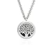 Tree of Life Aromatherapy Essential Oil Diffuser Necklace Locket Pendant Jewelry with 24