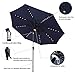 C-Hopetree 9 ft Outdoor Patio Market Table Umbrella with Solar LED Lights and Tilt, Navy Blue