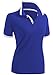 CLOVERY Women's Casual Design Short Sleeve PK Polo Shirts Cobalt Medium