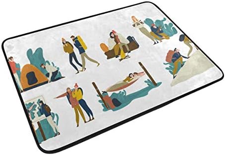 バスマット 玄関マット アウトドア 冒険 山登り ふわふわ 浴室マット お風呂マット 高密度 足ふき