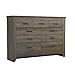 Signature Design by Ashley Zelen Rustic Contemporary 7 Drawer Dresser, Warm Gray