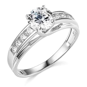 14k Yellow OR White Gold SOLID Wedding Engagement Ring