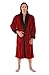 Del Rossa Men's Fleece Robe, Contrast Shawl Collar Bathrobe