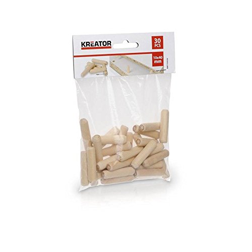 Kreator KRT110103 Dowel Pins Wood 10x40mm 30PCS