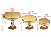 VILAVITA 3-Set Cake Stands Round Cupcake Stands Dessert Display Stand with Pendants and Beads, Gold