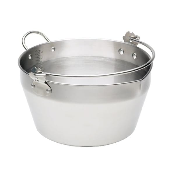 KitchenCraft-Home-Made-Maslin-PanJam-Pan-for-Induction-Hob-Stainless-Steel-9-L-Home-Made-Jam-Funnel-Traditional-Stainless-Steel-145-cm KitchenCraft Home Made Maslin Pan/Jam Pan for Induction Hob, Stainless Steel, 9 L & Home Made Jam Funnel, Traditional…