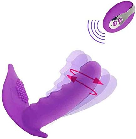 Sexelove Cordless Women Toy 360 Rotating Remote Soft Rabbit Wand Silent Panty 10 Frequency Modes Purple Massger Amazing Gift for Girlfriend