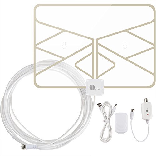 1byone-Window-Antenna-35-Miles-Super-Thin-HDTV-Antenna-with-20ft-Coaxial-Cable-Extreme-Soft-Design-and-Lightweight