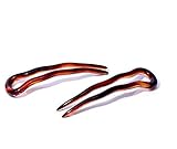 Parcelona French Mystic Shell Large 3 Inches Wavy Crink U Shaped Hair Pins
