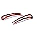 Parcelona French Mystic Shell Large 3 Inches Wavy Crink U Shaped Hair Pins