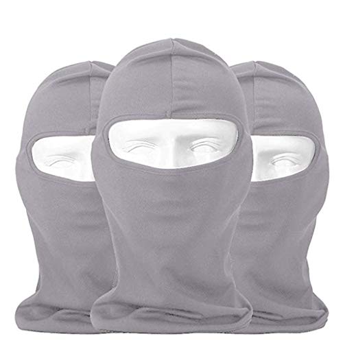 Coohole 3PC Neck Gaiter Full Face Mask Neck Ultra Thin Solid Color Dust Protection Breathable Balaclava Headband for Hot Summer Outdoor Cycling Hiking Fishing