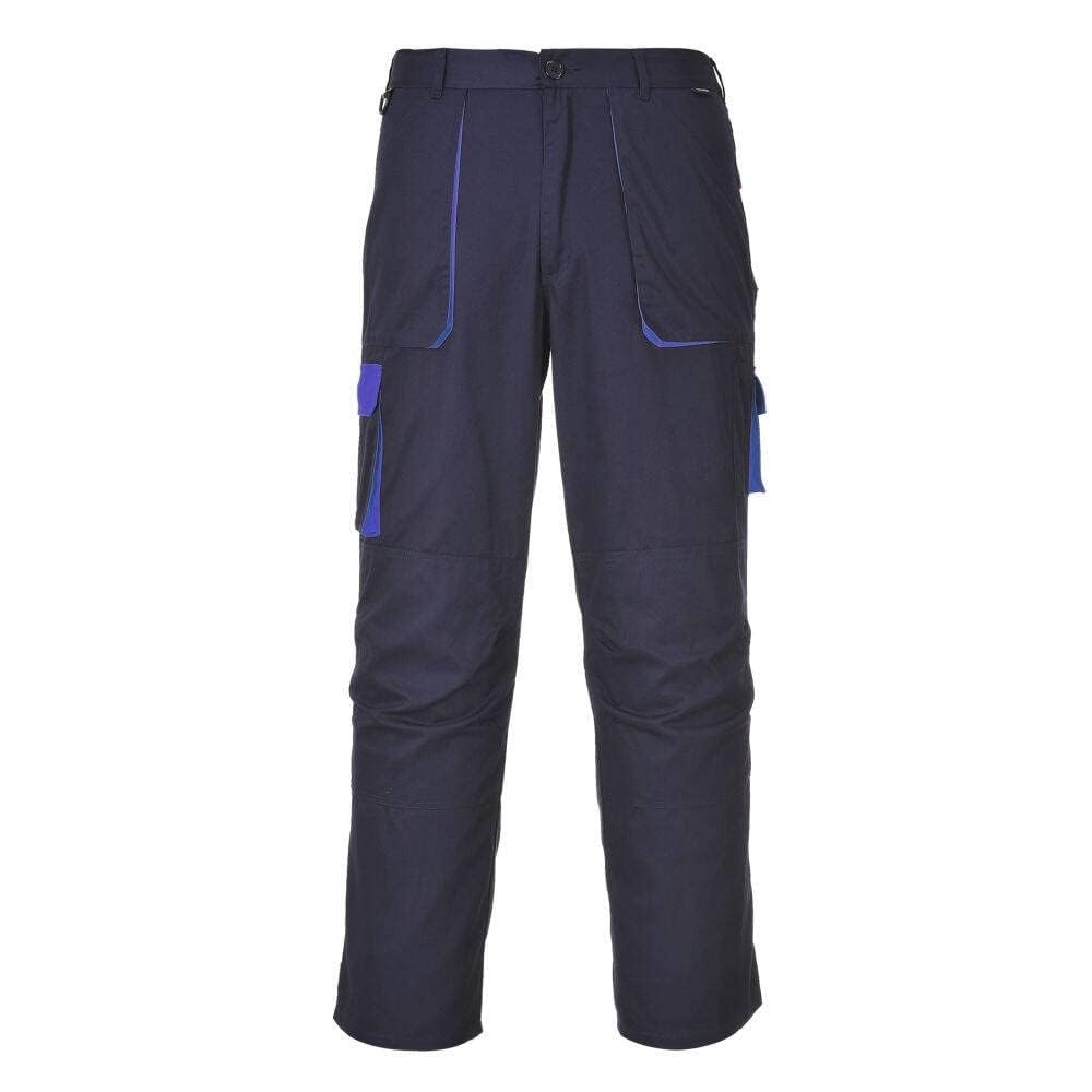 Portwest Texo Contrast Trouser, Size: M, Colour: Navy Tall, TX11NATM