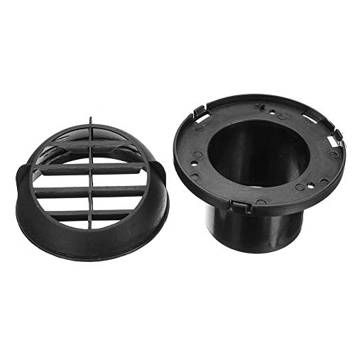 blue--net Car Heater Duct Warm Air Vent Outlet,Dashboard AC Heater Air Vent Duct Chrome Air Vent Outlet 60mm