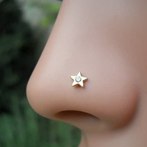 Genuine Diamond Nose Ring Stud Cartilage Tragus Earring