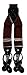 Men's Burgundy SUSPENDERS Y Shape Back Elastic Button & Clip Convertible by VESUVIO NAPOLI primary