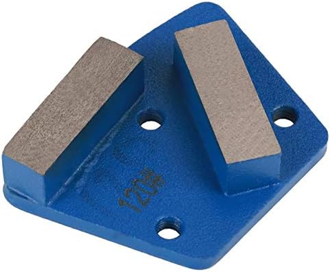 Sala-synth - 120 Grit 3 Holes 2 Straight Teeth Grinder Disc Pad Trapezoid Diamond Concrete Grinding Disc Pad