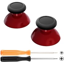 eXtremeRate Carmine Red & Black Replacement 3D Joystick ...