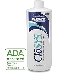 CloSYS Original Unflavored Mouthwash for Sensitive Mouths, Alcohol Free, 32 ounce