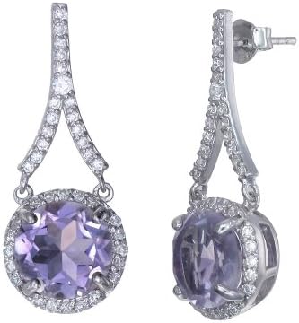 Rivi Sterling-Silver Dangle & Drop Earring For Women Purple- RIVE17678AA