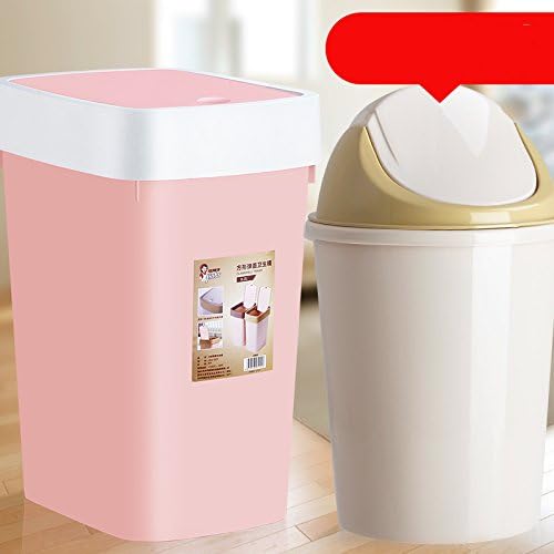 Princess Home Plastic foot garbage bin, living room bedroom bathroom creative kitchen with trash cans.-B
