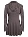 Meaneor Women's Soft Cowl Neck Long Sleeve A-Line Causal Tunic Top