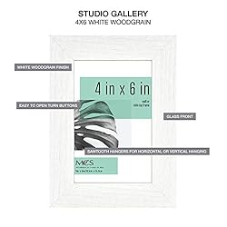 MCS Studio Gallery Frame, White Woodgrain, 4 x 6