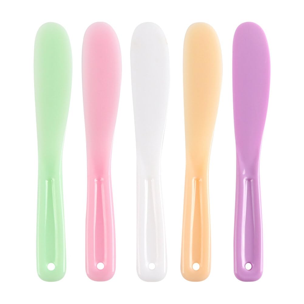 6PCS Disposable Makeup Mixing Spoon Scraper Spatula Skin Care Facial Cream Beauty Spoon Multifunctional Mixing Bar for Mask Applicator