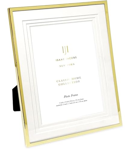 Amazon.com - Isaac Jacobs 7x9 (Matted 5x7) Gold Metal Picture