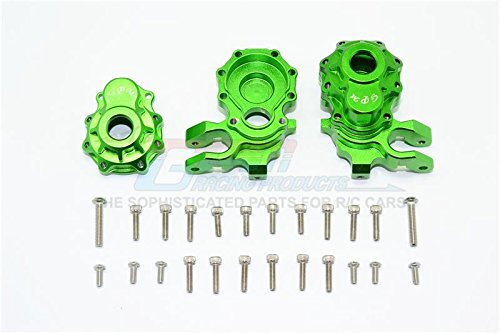 Traxxas TRX-4 Trail Defender Crawler Upgrade Parts Aluminum Front Knuckle Arms With Outer Portal Case - 1Pr Set Green