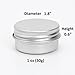 Healthcom 1oz Metal Tin Steel Flat Silver Metal Tins Jars Empty Slip Slide Round Tin Containers With Tight Sealed Twist Screwtop Cover，5 Pcs