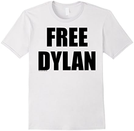 Mens American Vandal FREE DYLAN Block Letters Graphic T-Shirt Medium White