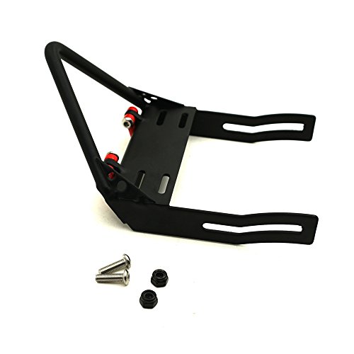 1/10 Scale RC Car Metal Front Bumper with Winch Mount Shackles for Axial SCX10 Upgrade