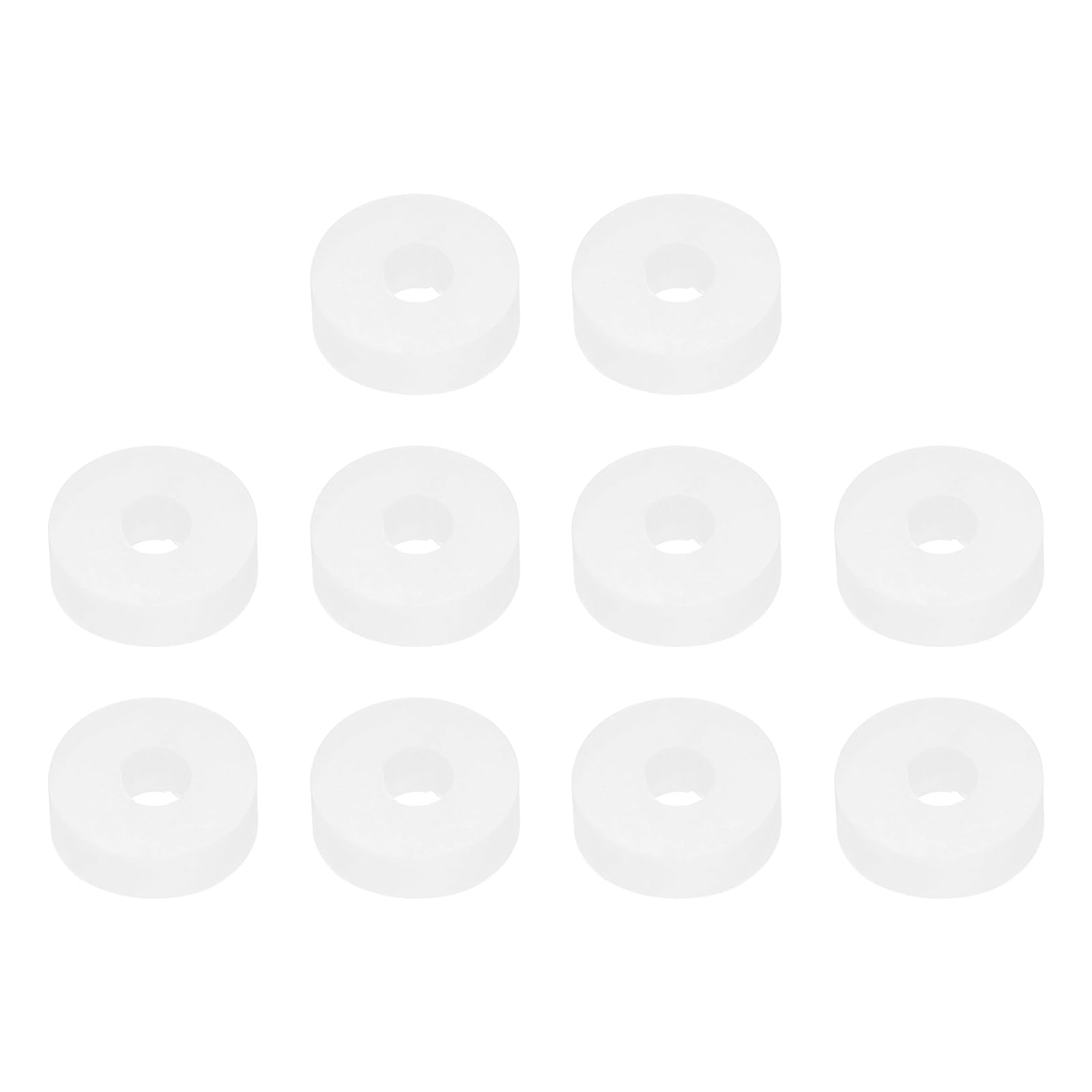 PATIKIL Silicone Rubber Flat Washer, 10 Pcs 0.47" OD x 0.16" ID x 0.16" Thickness Sealing O Ring Water Hose Gasket Assortment Kit Heat Resistant Washer for Plumbing Valve Machinery, White