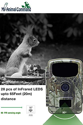 MyCommand Solar Trail Camera 16MP Animal Game Time Lapse Cam with Night Vision Motion Activated, IP66 Waterproof 1080p Spy Outdoor Deer & Wildlife Hunting. (16MP Camera and Solar Power Pack Bundle)