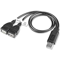 USB Charging Cable, Electop USB A 2.0 Male to Dual USB Female Jack Y Splitter Charging Cable