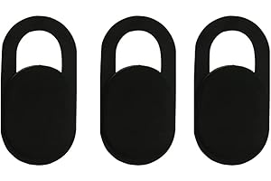N-K 3 pcs / Set Oval Shape Webcam Cover Shutter Slider Plastic Camera Cover for Web Laptop Pc Tablet - Black Attractive as sh