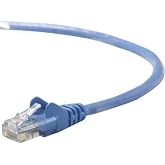 Belkin Cat5e Snagless Ethernet Patch Cable, RJ45, 25ft, Blue | internet cable, LAN cord, wired network cable, router to modem, fast ethernet, 1Gbps, patch panel, structured cabling