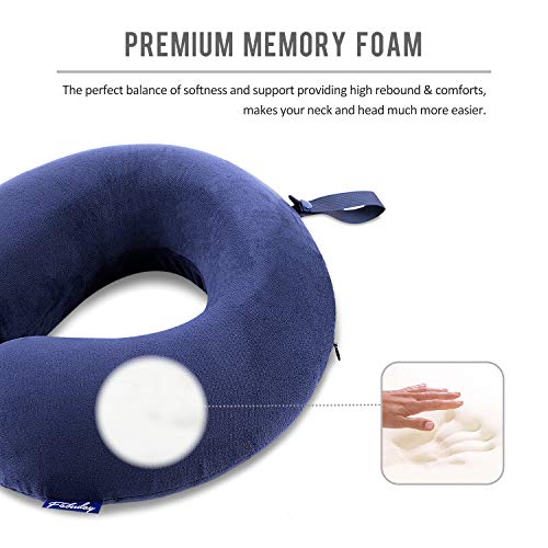 Fabuday Travel Pillow Memory Foam Head Neck Support Airplane Pillow