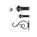 Decopolitan Urn Telescoping Double Drapery Rod Set, 36-72