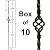 Staircase Iron Baluster (Pack of 10) Single Basket Satin Black Balusters - Hollow Square Iron Balusters 1/2" x 44" Tall
