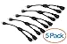 ClearMax Y Splitter Power Cable Extension Cord 3 Prong, Power Cord Splitter 16 AWG, Cable Strip Outlet Extender Saver UL Approved, 1 Foot, 5 Pack Black