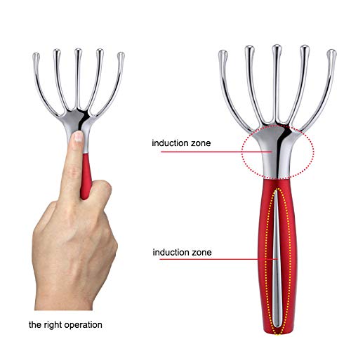 Yiwa Electric Head Massager Vibrating Scalp Massager for Sleeping Treatment Brain Stress Release Relax Massage white English packaging - Thumbnail 3