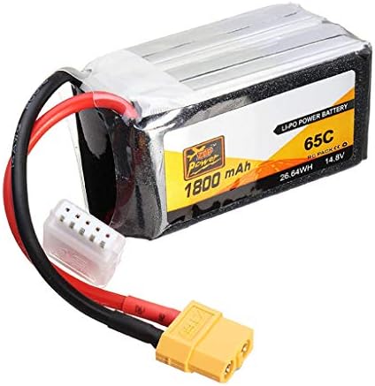 jiumoji ZOP Power Rechargeable 14.8V 1800mAh 65C 4S Battery Portable XT60 Plug