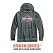 HARLEY-DAVIDSON Official Men's Genuine Classics Pullover Hoodie, Grey
