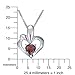 Sterling Silver Garnet Heart Pendant (0.90 CT) With 18 Inch Chain