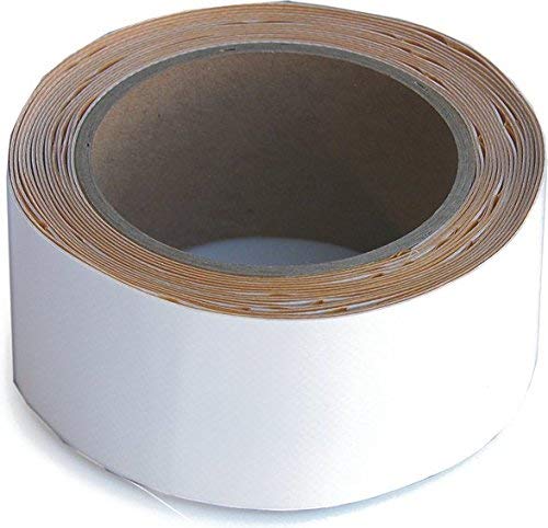 WUPSI Tarp Repair Tape - Special Tape for Repairing Films and Tarps, Excellent Tensile Strength - Incredible Adhesive Strength. White 5 Cm X 5 M