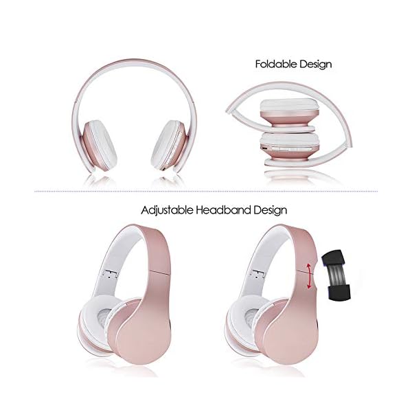 Andoer-Wireless-Bluetooth-Over-Ear-Stereo-Foldable-Headphones-Wireless-and-Wired-Mode-Headsets-with-Soft-Memory-Protein-Earmuffs-wMic-for-Mobile-Phone-PC-LaptopRose-Gold Andoer Wireless Bluetooth Over Ear Stereo Foldable Headphones, Wireless and Wired Mode Headsets with Soft Memory-Protein…